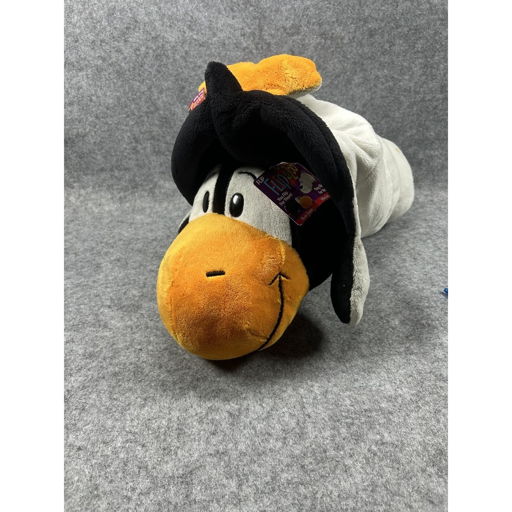 Flipazoo Phoebe Penguin Bethan Seal Plush 16in Black White Reversible Toy
